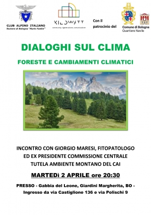Cai Bologna - 2 aprile - foreste e cambimenti climatici